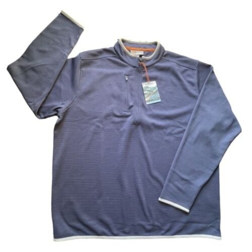 NWT Cloudveil Mountainworks 1/4 Zip Pullover Sweater Navy Blue XXL Men
